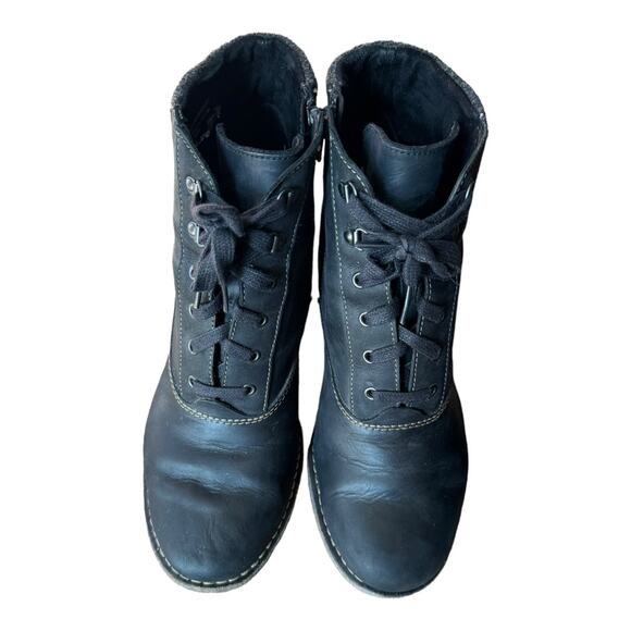 Clark’s Artisan Collection Carleta Crane Lace Up Leather Heeled Bootie size 11 - Picture 9 of 16